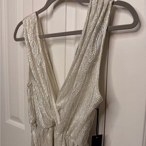 Lulu's Champagne Shimmer Dress (NWT)